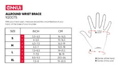 Ennui Allround Wrist Guards -Blade Skate Shop 920075 Ennui allround wrist brace Size Chart 001