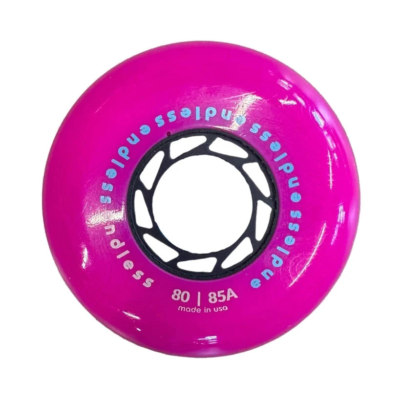 Endless Neon Pink 80mm Wheels - Set Of 4 3 Endless Neon Pink 80mm Wheels - Set Of 4