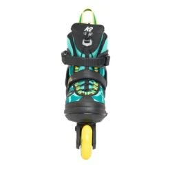 K2 Marlee Pro Adjustable Size Skates - Green/Yellow -Blade Skate Shop K2MarleeProAdjustableSizeSkatesGreenYellowfront