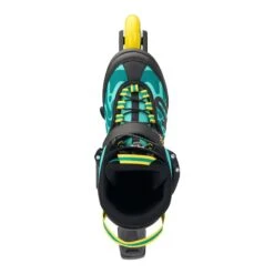 K2 Marlee Pro Adjustable Size Skates - Green/Yellow -Blade Skate Shop K2MarleeProAdjustableSizeSkatesGreenYellowtop
