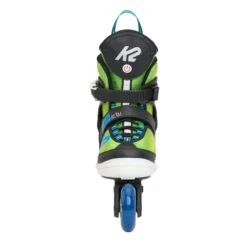K2 Raider Beam Adjustable Size Skates - Green/Blue -Blade Skate Shop K2RaiderBeamAdjustableSizeSkatesGreenBluefront