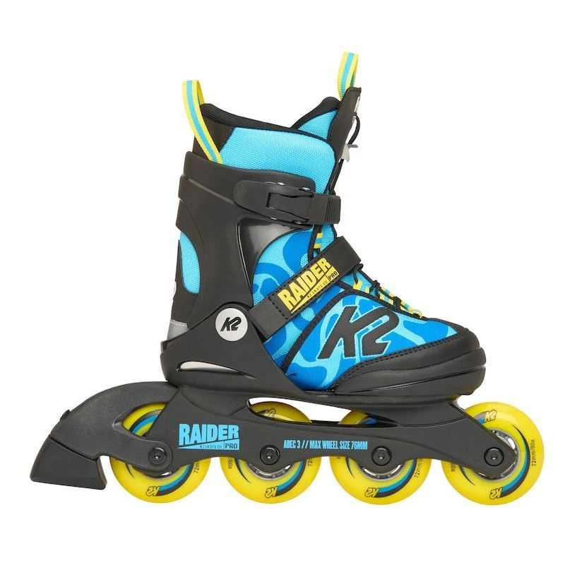 K2 Raider Pro Adjustable Size Inline Skates - Blue/Yellow 4 K2 Raider Pro Adjustable Size Inline Skates - Blue/Yellow - Image 2