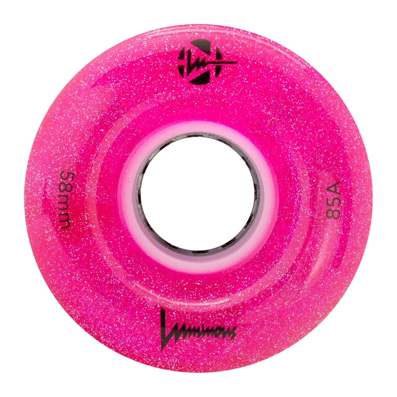 Luminous Light Up Quad Wheels Pink Glitter 58mm 85a - 4 Pack 3 Luminous Light Up Quad Wheels Pink Glitter 58mm 85a - 4 Pack