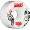 Rollerbones Bowl Bomber Wheels White 57mm 101a - Set Of 8 1 Rollerbones Bowl Bomber Wheels White 57mm 101a - Set Of 8 -Blade Skate Shop RBN RSW 0549