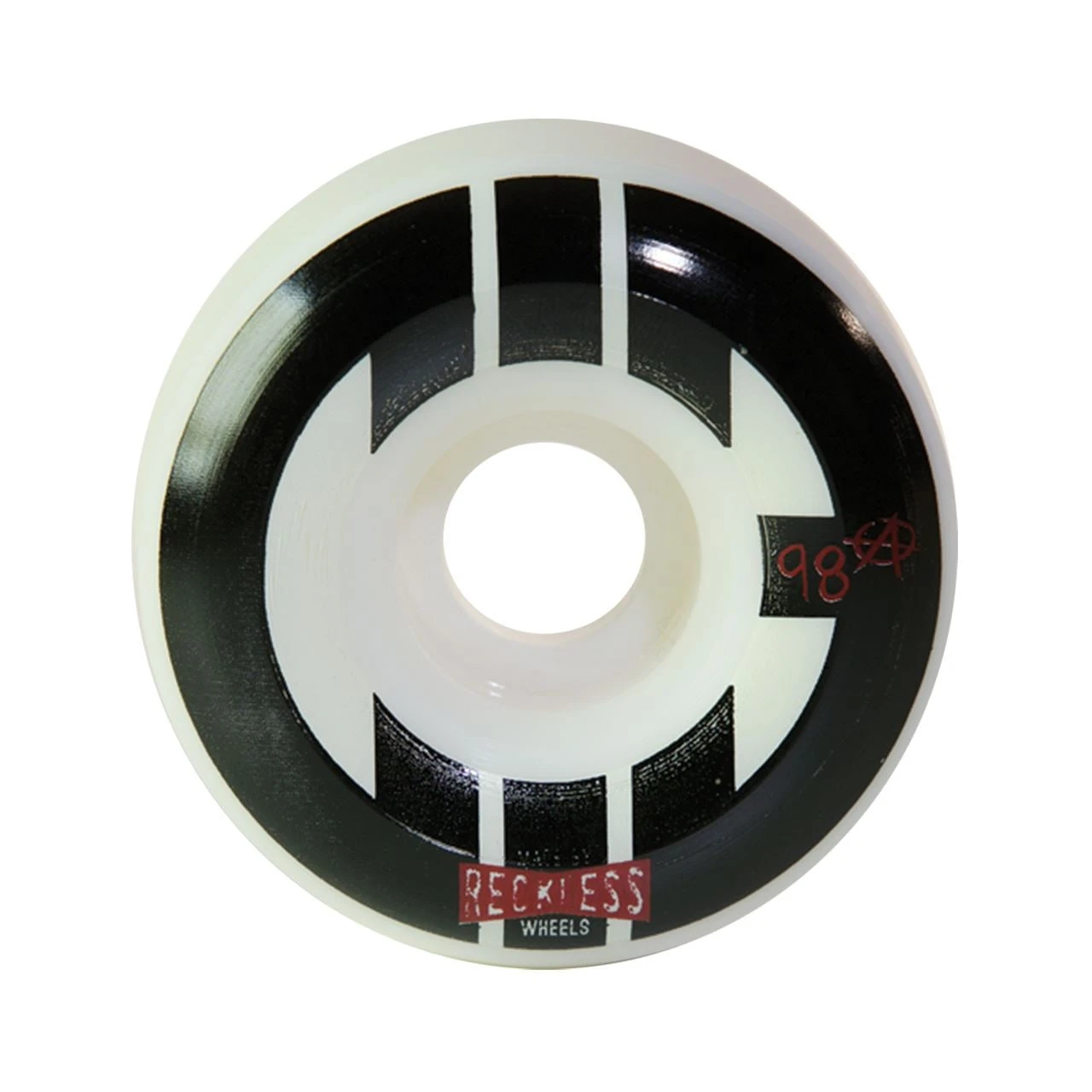 CIB Reckless White/Black Wheels 58mm 98a - 4 Pack 3 CIB Reckless White/Black Wheels 58mm 98a - 4 Pack