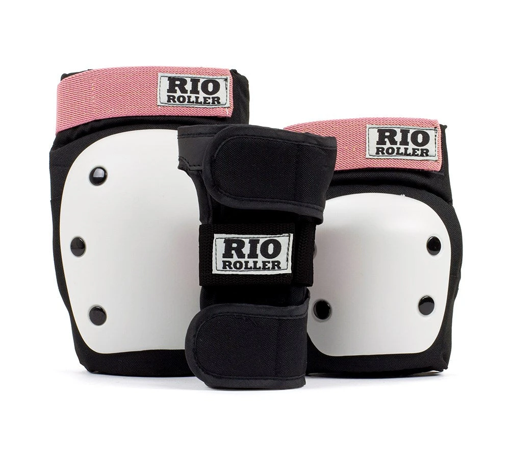 Rio Roller Triple Pad Set - Black/Rose 3 Rio Roller Triple Pad Set - Black/Rose