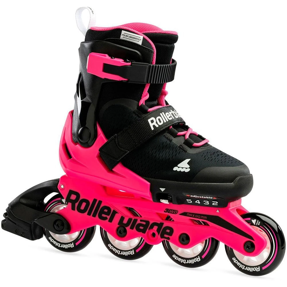 Rollerblade Microblade Adjustable Kids Skates - Black/Pink 3 Rollerblade Microblade Adjustable Kids Skates - Black/Pink