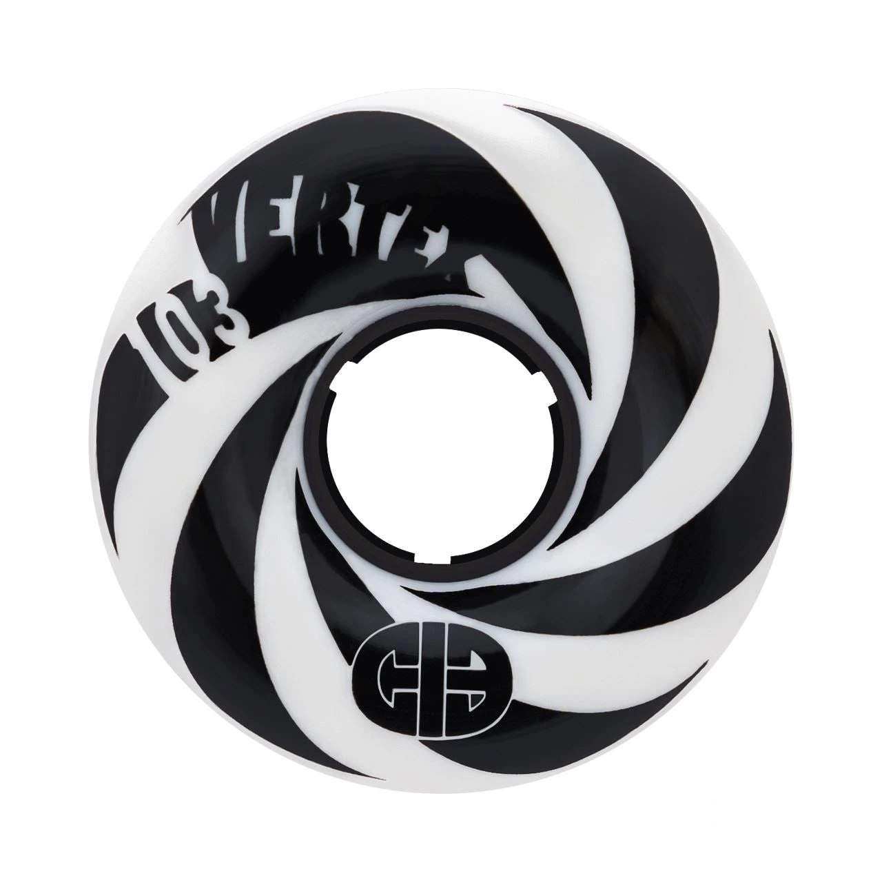 CIB Vertex White/Black Wheels 61mm 103a - 4 Pack 3 CIB Vertex White/Black Wheels 61mm 103a - 4 Pack