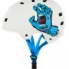 Bullet X Santa Cruz Screaming Hand Helmet - Matt White -Blade Skate Shop bullet x santa cruz helmet matt white 1