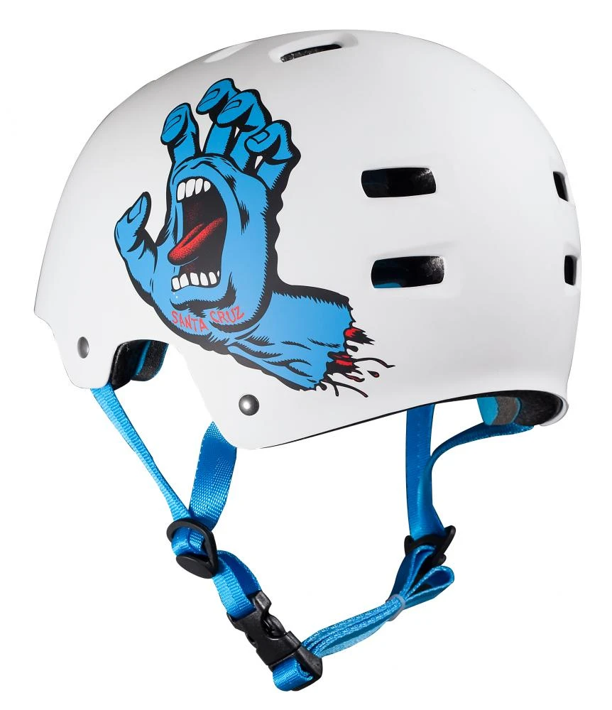 Bullet X Santa Cruz Screaming Hand Helmet - Matt White 4 Bullet X Santa Cruz Screaming Hand Helmet - Matt White - Image 2