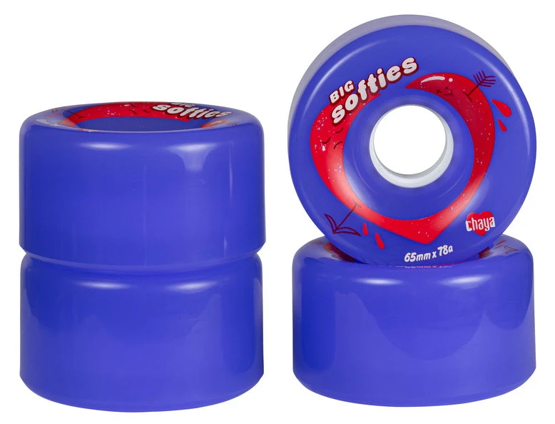 Chaya Big Softies Roller Skate Wheels Purple 65mm 78a - 4 Pack 4 Chaya Big Softies Roller Skate Wheels Purple 65mm 78a - 4 Pack - Image 2