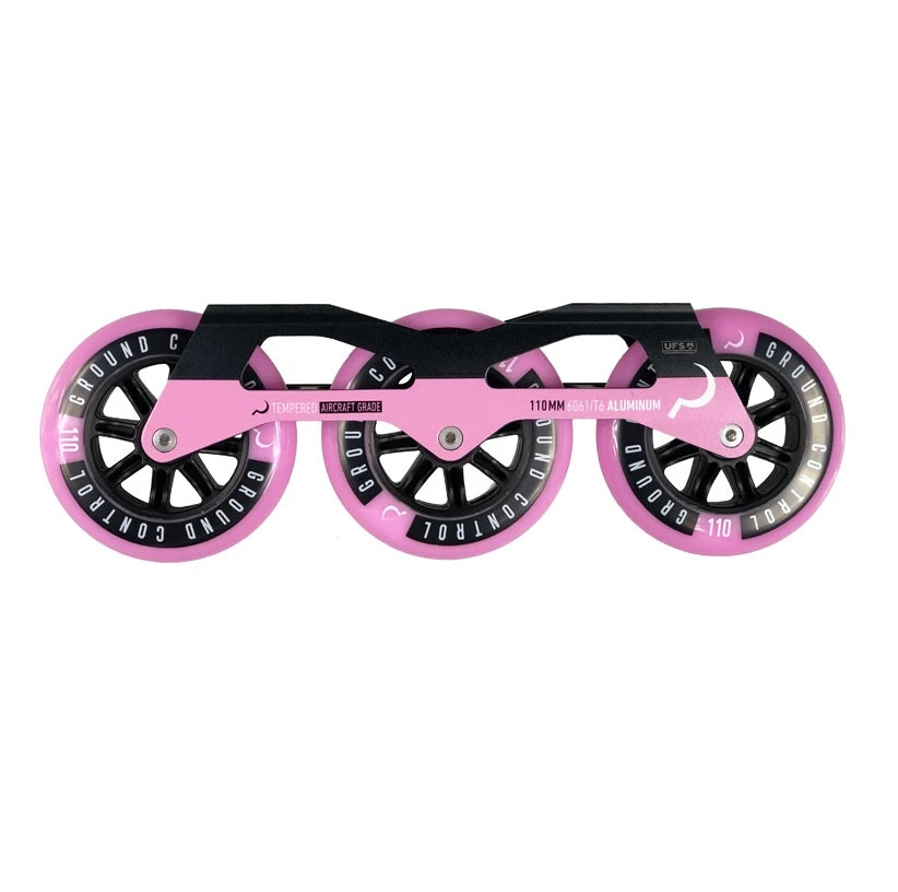 Ground Control Tri Skate Frame V3 110mm Complete Setup - Pink 3 Ground Control Tri Skate Frame V3 110mm Complete Setup - Pink