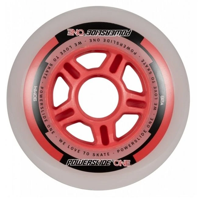 Powerslide One Inline Skate Wheels - 90mm 82a Set 4