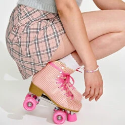 Impala Quad Roller Skates - Pink Tartan 7 Impala Quad Roller Skates - Pink Tartan -Blade Skate Shop impala quad roller skates pink tartan lifestyle