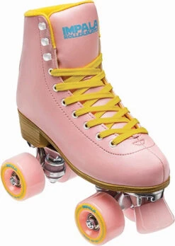 Impala Quad Roller Skates - Pink/Yellow