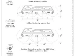Iqon CL Decode Pro 80 Dark 165mm Mount Frames And Bearings Combo -Blade Skate Shop iqon cl decode pro 80 165mm mount frames specs