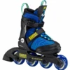 K2 Raider Pro Adjustable Size Skates - Blue/Yellow -Blade Skate Shop k2 raider pro adjustable size skates blue yellow