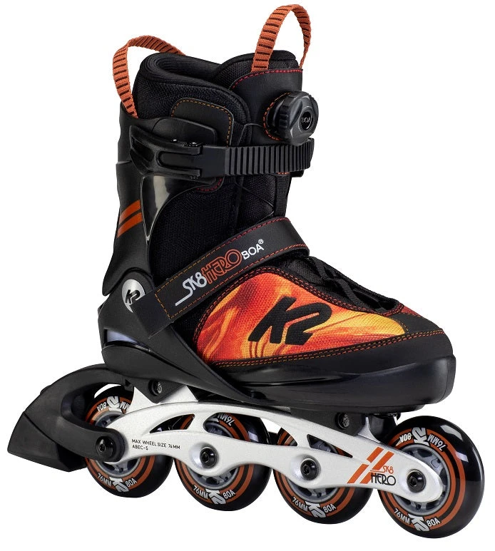 K2 Sk8 Hero Boa Alu Adjustable Size Kids Inline Skates