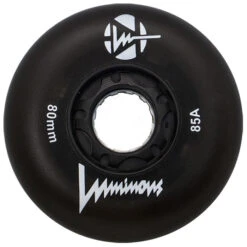 Luminous Light Up Inline Skate Wheels - Black 4 Pack