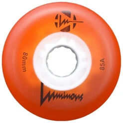 Luminous Light Up Inline Skate Wheels - Orange 4 Pack