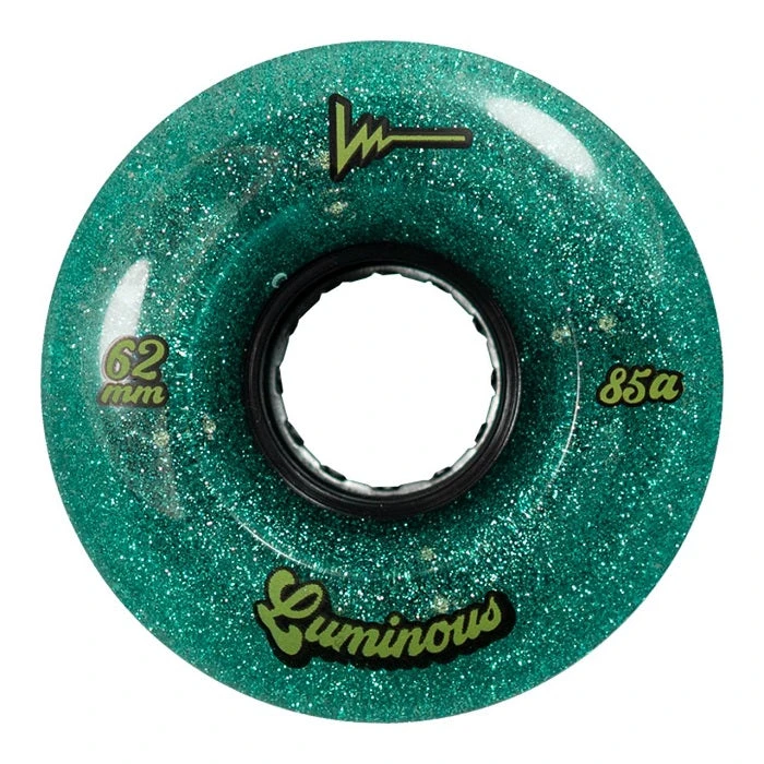 Luminous Light Up Quad Wheels Jade 62mm - 4 Pack 3 Luminous Light Up Quad Wheels Jade 62mm - 4 Pack