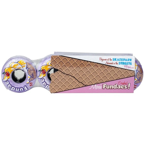 Moxi Fundae Lavender Wheels 57mm 92a - Set Of 4 5 Moxi Fundae Lavender Wheels 57mm 92a - Set Of 4 - Image 3