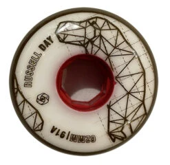 Red Eye Russel Day White Wheels 62mm 91a - Set Of 4