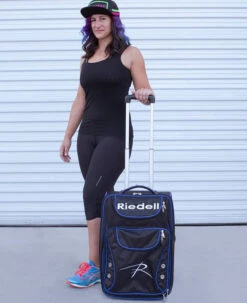 Riedell Travel And Gear Roller Bag - Black/Blue -Blade Skate Shop riedell travel and gear roller bag black blue lifestyle