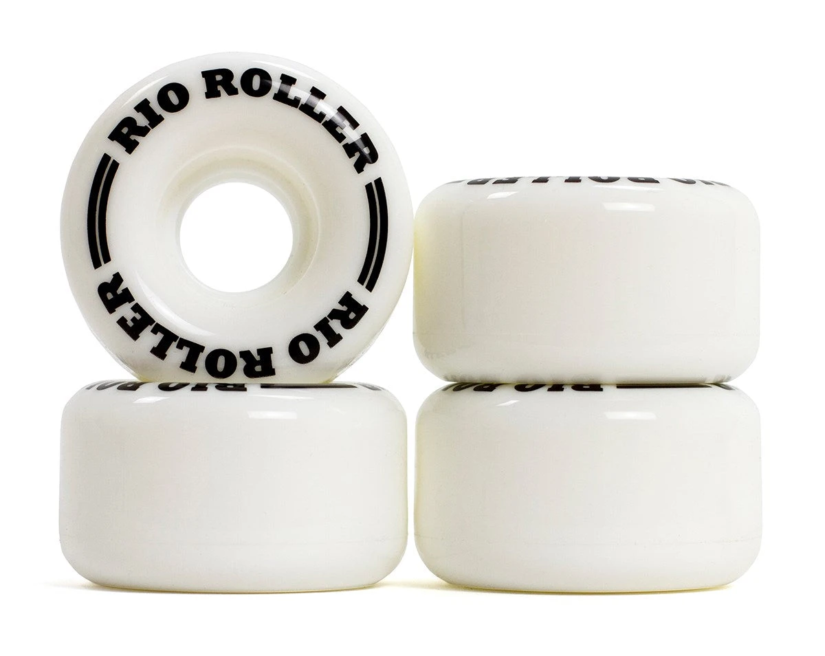 Rio Roller Coaster White Roller Skate Wheels 62mm - Set Of 4 4 Rio Roller Coaster White Roller Skate Wheels 62mm - Set Of 4 - Image 2