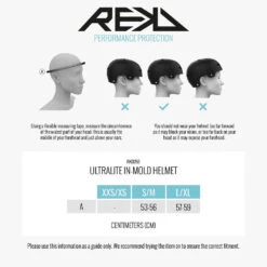 Rekd Ultralite In-Mold Helmet - White -Blade Skate Shop rkd259 rekd ultralite in mold helmet size guide 2