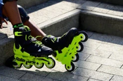 Rollerblade Microblade Adjustable Kids Skates - Black/Neon Yellow 5 Rollerblade Microblade Adjustable Kids Skates - Black/Neon Yellow -Blade Skate Shop rollerblade microblade adjustable kids skates black neon yellow lifestyle