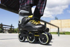 Rollerblade RB 110 3WD Inline Skates - Black/Yellow 9 Rollerblade RB 110 3WD Inline Skates - Black/Yellow -Blade Skate Shop rollerblade rb 110 3wd inline skates black yellow lifestyle