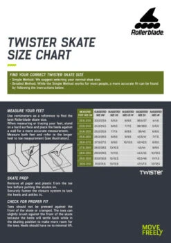 Rollerblade Twister XT Mens Inline Skates - Black/Lime 11 Rollerblade Twister XT Mens Inline Skates - Black/Lime -Blade Skate Shop rollerblade twister size chart 1