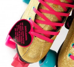 Rookie X Bump Rollerdisco Roller Skates - Gold -Blade Skate Shop rookie x bump rollerdisco roller skates gold glitter