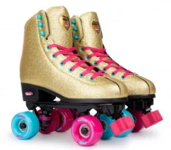 Rookie X Bump Rollerdisco Roller Skates - Gold -Blade Skate Shop rookie x bump rollerdisco roller skates gold pair
