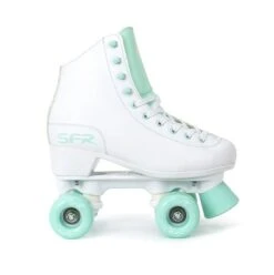 SFR Figure Roller Skates - White/Green 7 SFR Figure Roller Skates - White/Green -Blade Skate Shop sfr figure roller skates white green side