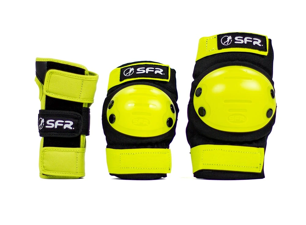 SFR Youth Ramp Triple Pad Set - Black/Lime 3 SFR Youth Ramp Triple Pad Set - Black/Lime