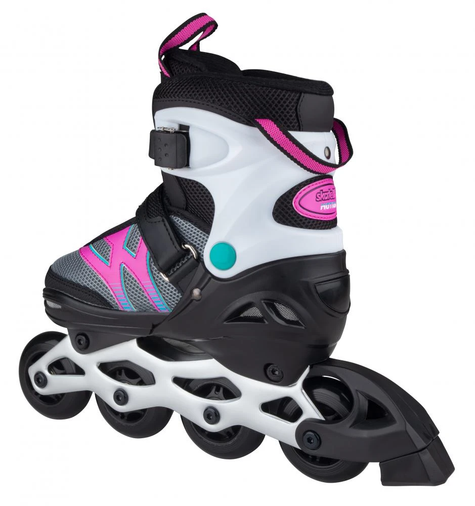 Skatelife Motion Adjustable Kids Inline Skates - Black/Pink 4 Skatelife Motion Adjustable Kids Inline Skates - Black/Pink - Image 2