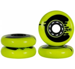 Undercover Cosmic Rosche Yellow Wheels Full Radius 80mm 86a - Set Of 4 -Blade Skate Shop undercover cosmic rosche yellow wheels set