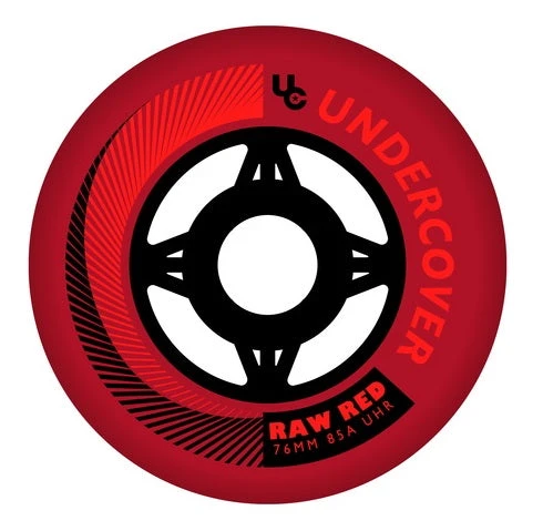 Undercover Raw Red Wheels Bullet Radius 76mm 85a - Set Of 4 3 Undercover Raw Red Wheels Bullet Radius 76mm 85a - Set Of 4