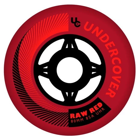 Undercover Raw Red Wheels Bullet Radius 80mm 85a - Set Of 4 3 Undercover Raw Red Wheels Bullet Radius 80mm 85a - Set Of 4